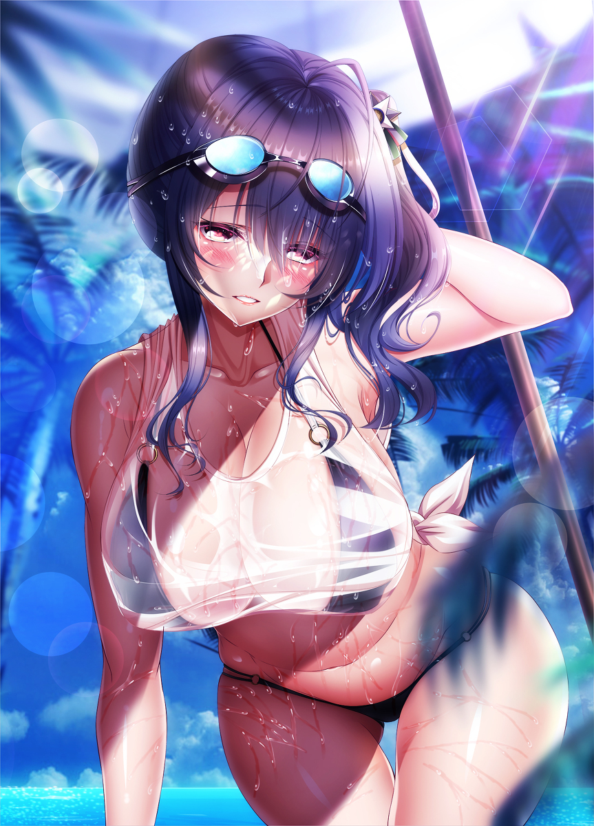 This is a pixiv picture whose title is 水着ポーラ　水辺の出逢い(仮).
