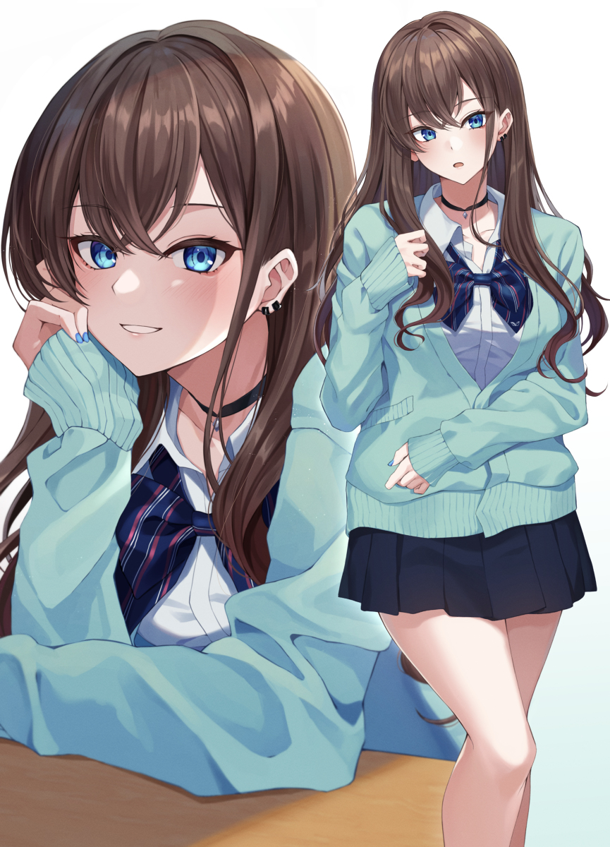 This is a pixiv picture whose title is クールなあの子に微笑まれたい.