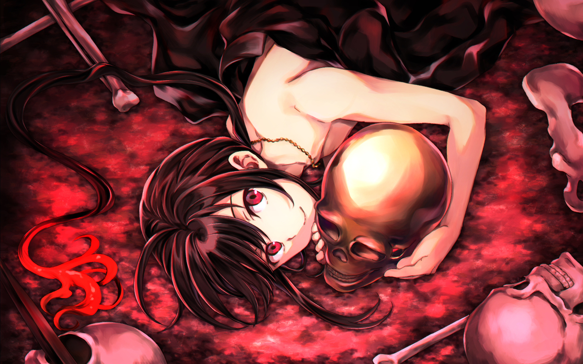 This is a pixiv picture whose title is 死と狂気.