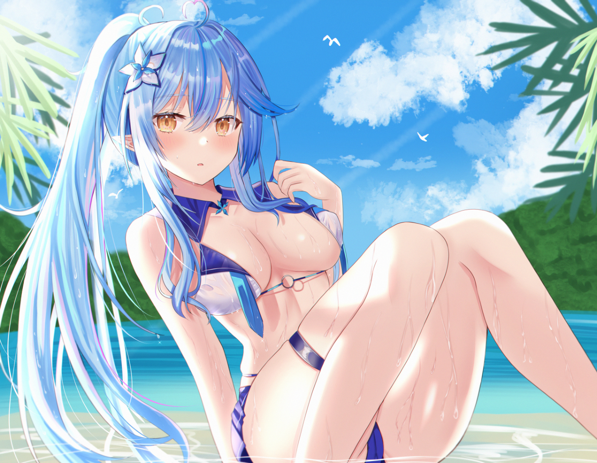 This is a pixiv picture whose title is 雪花ラミィ.