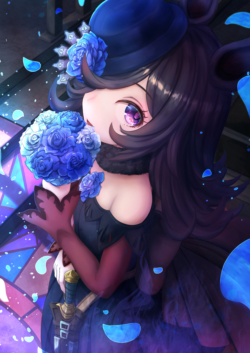 This is a pixiv picture whose title is Blue rose chaser.