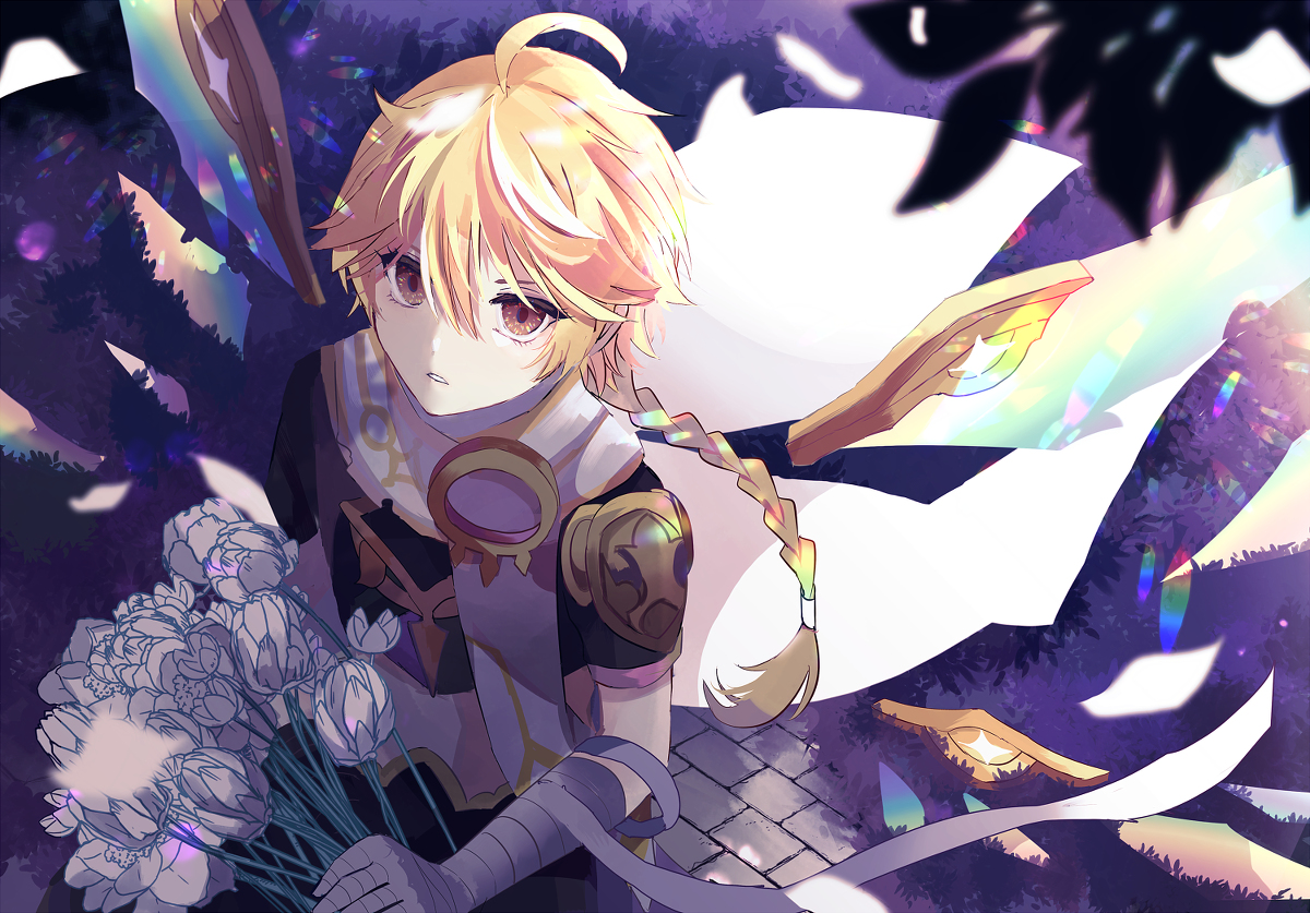 This is a pixiv picture whose title is fall down.