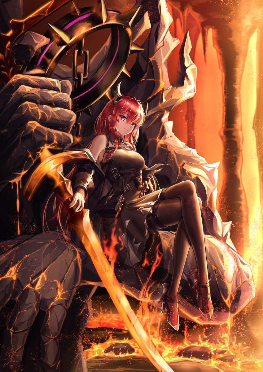 This is a pixiv picture whose title is Surtr.