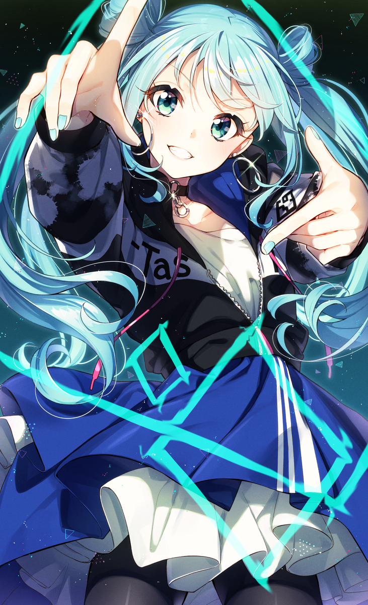 This is a pixiv picture whose title is ビビバスミク💙.