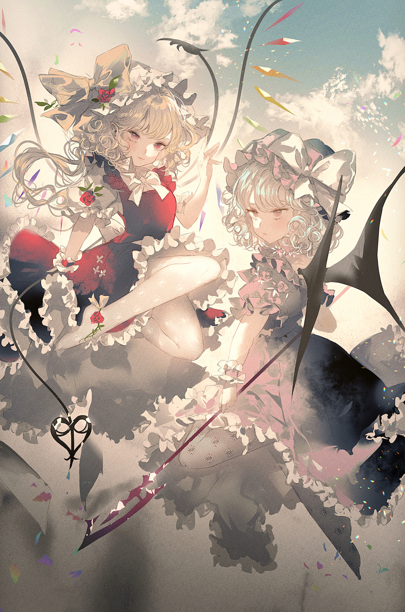 This is a pixiv picture whose title is Remilia & Frandle ♡♡♡.