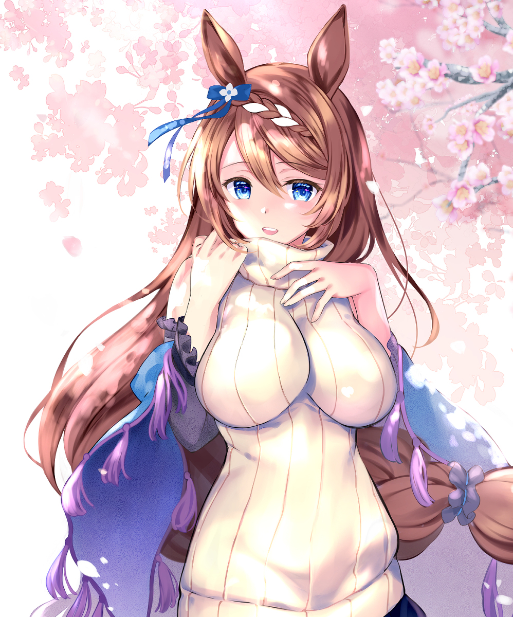 This is a pixiv picture whose title is 甘やかしてあげましょうか、トレーナーさん.