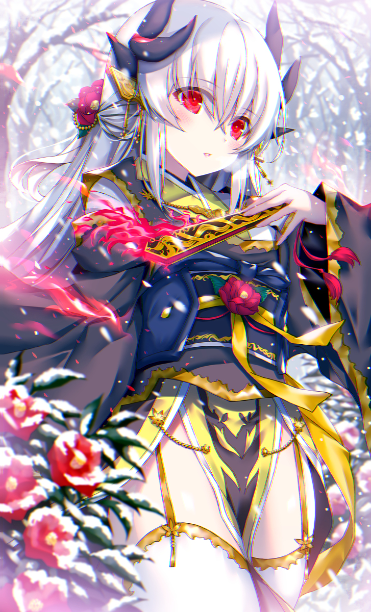 This is a pixiv picture whose title is 緋炎の姫.