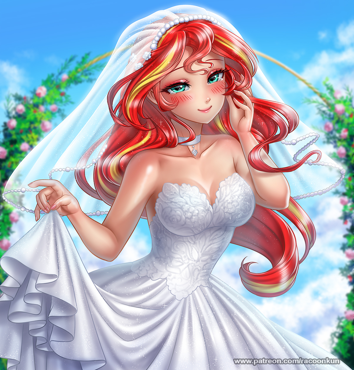 This is a pixiv picture whose title is WeddingSun.