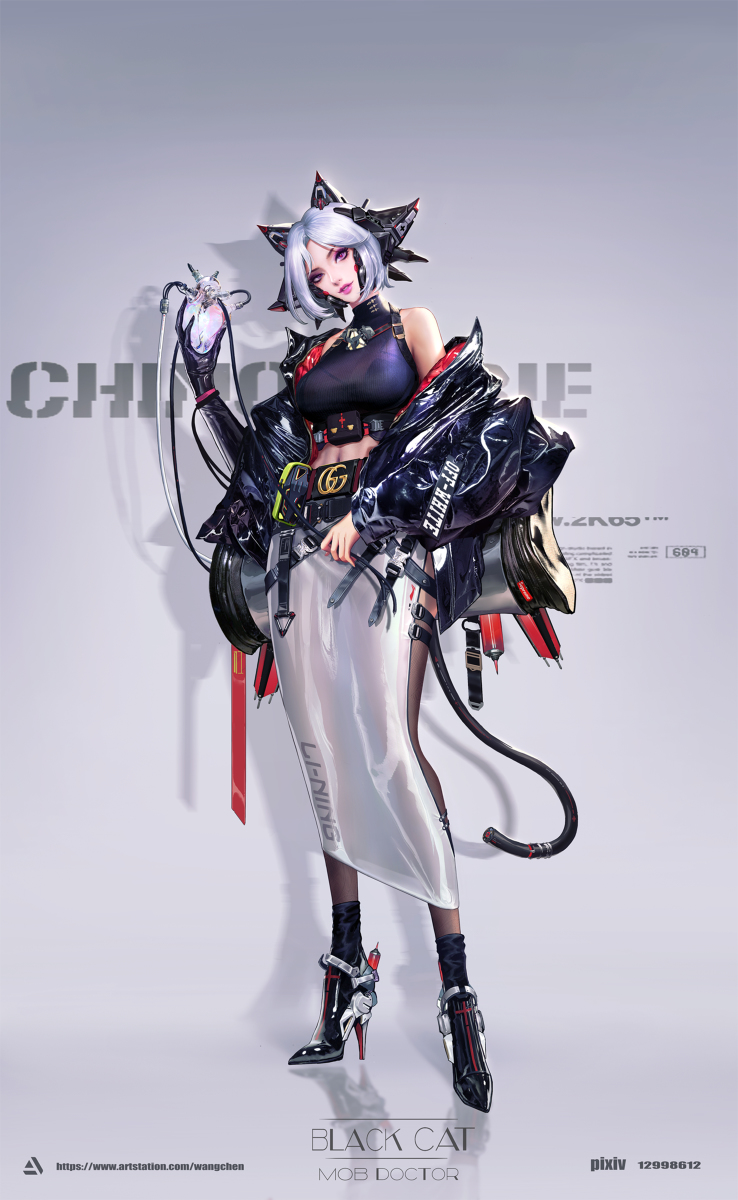 This is a pixiv picture whose title is Geek系列04-黑猫.