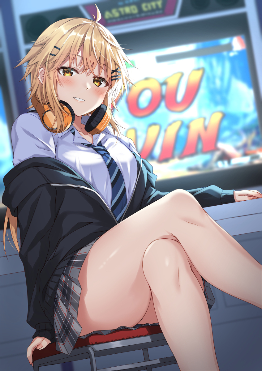 This is a pixiv picture whose title is 「また私の勝ちだね」.