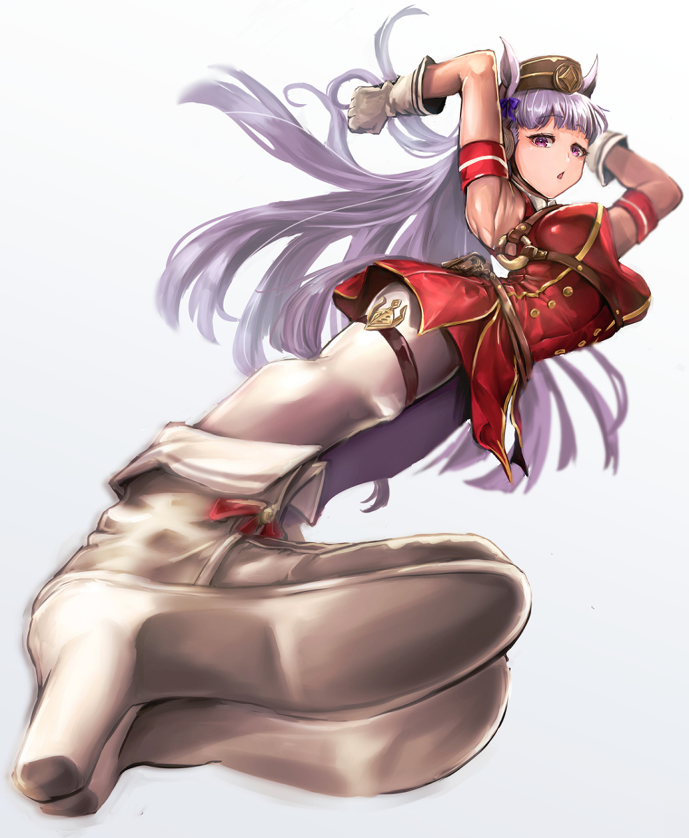 This is a pixiv picture whose title is ゴルシちゃんドロップキック.