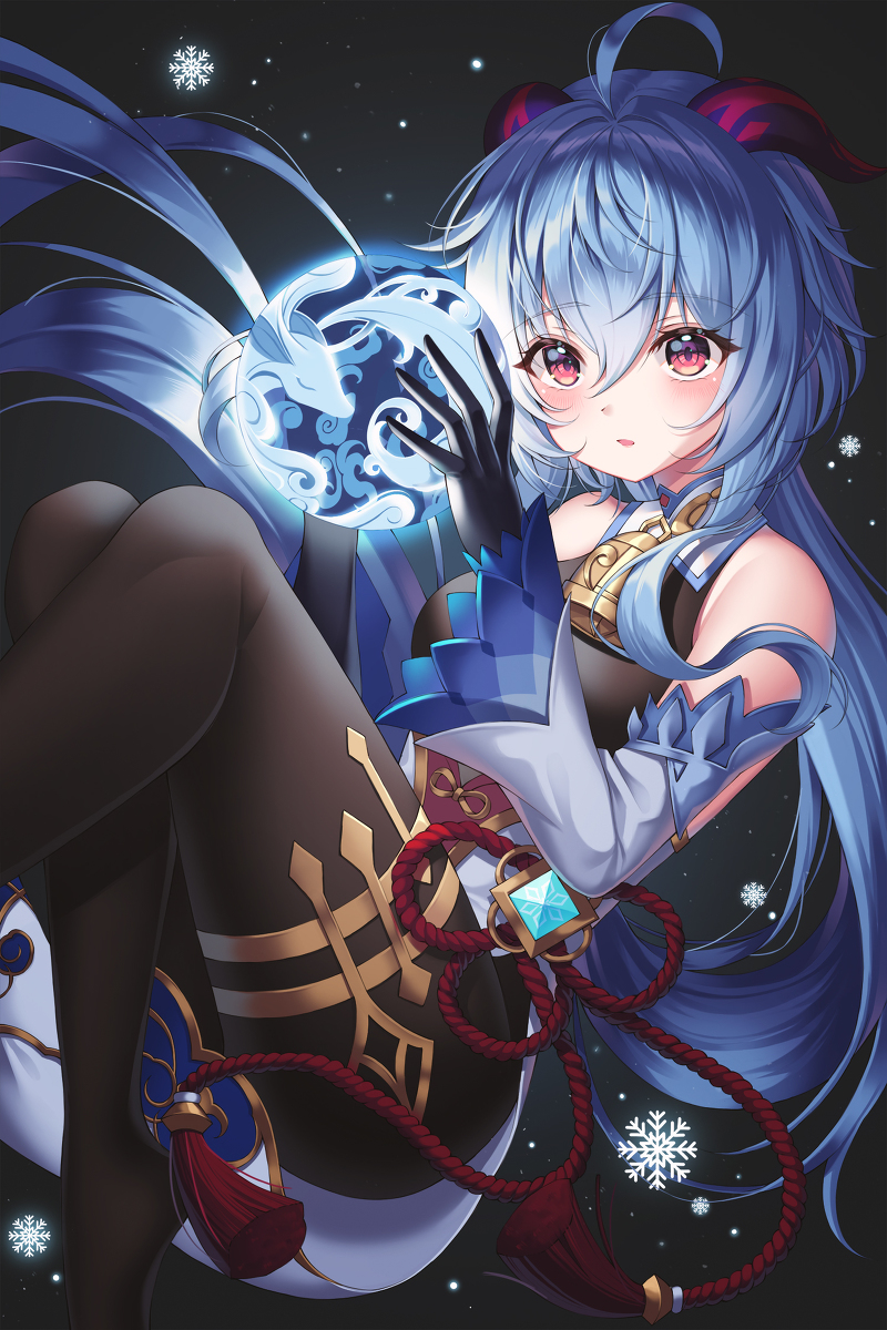 This is a pixiv picture whose title is 甘雨.