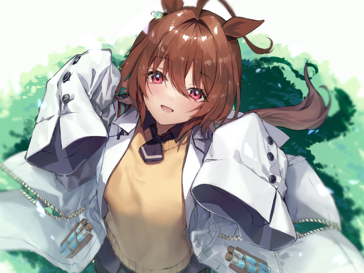 This is a pixiv picture whose title is アグネスタキオンちゃんと勝ちたい！.