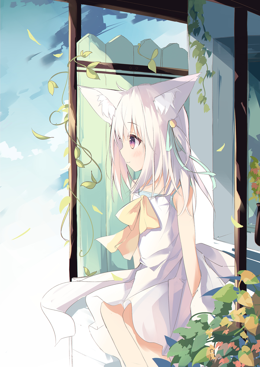 This is a pixiv picture whose title is しろきつね.