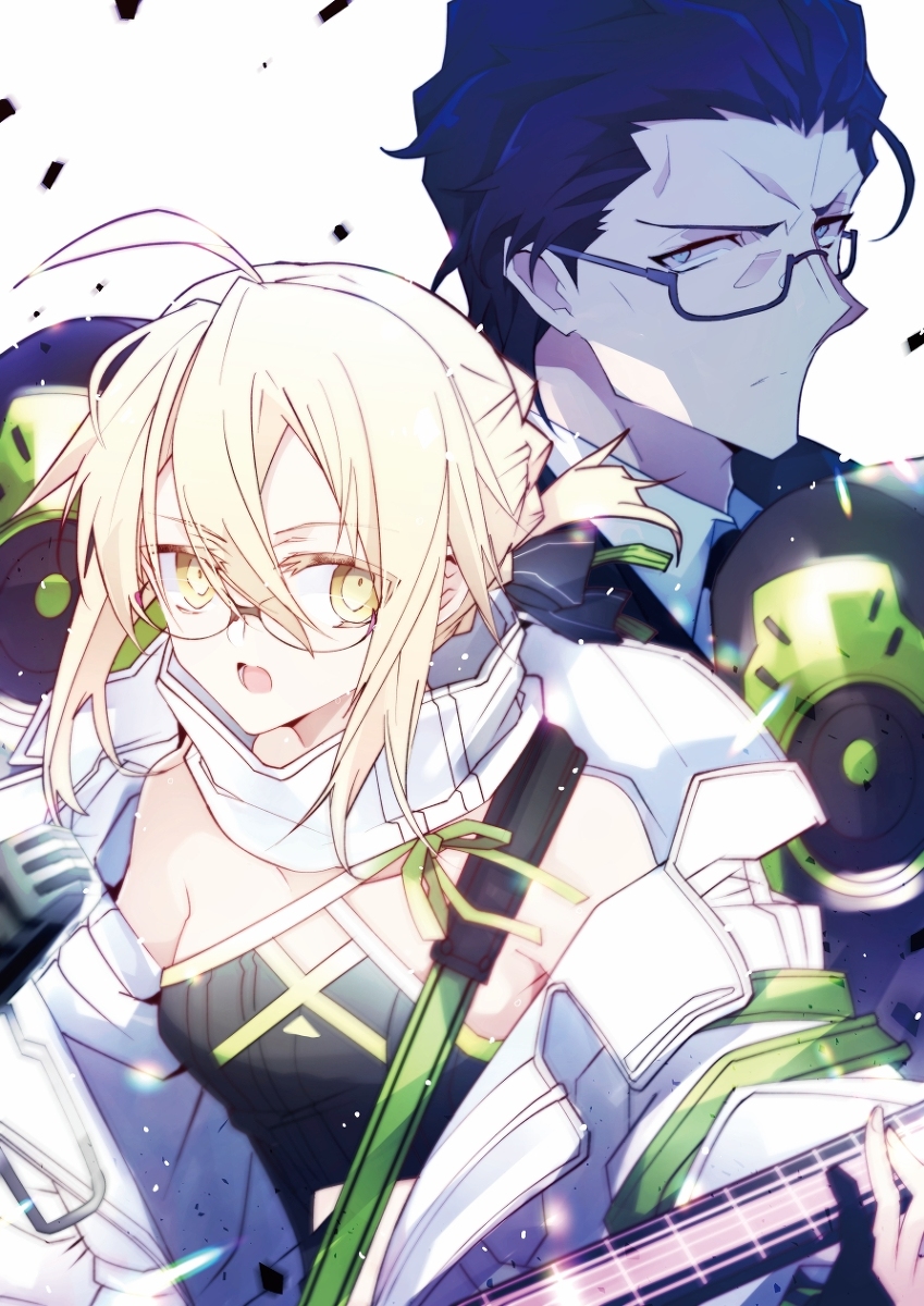 This is a pixiv picture whose title is 謎のアイドルX-AとアグラヴェインP.