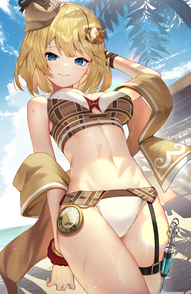 This is a pixiv picture whose title is 水着アメリア.