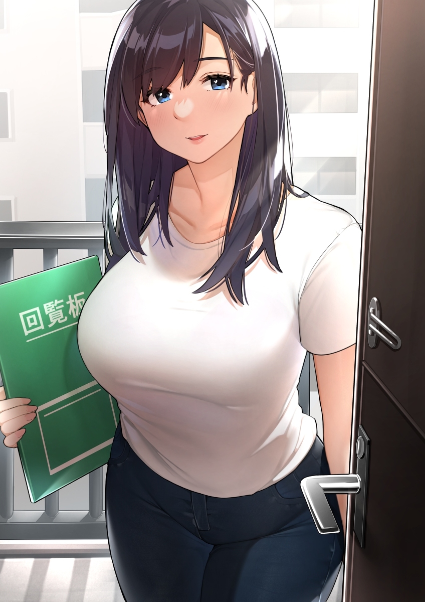 This is a pixiv picture whose title is 近所の人妻さん.