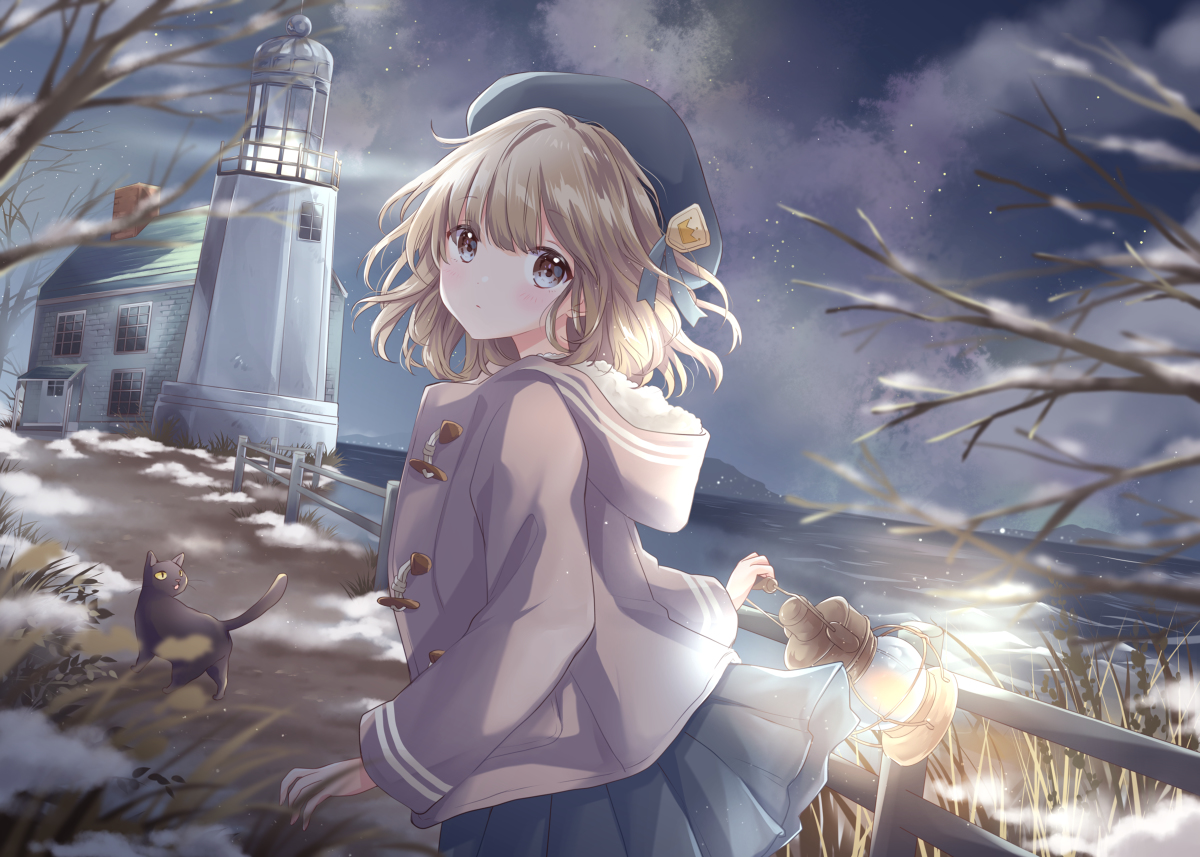 This is a pixiv picture whose title is 灯台.