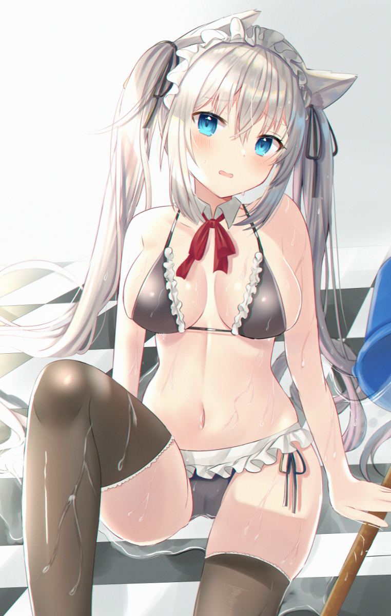 This is a pixiv picture whose title is ドジメイド.