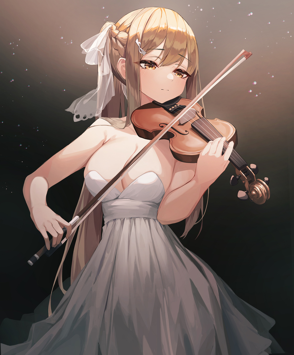 This is a pixiv picture whose title is バイオリンの少女.