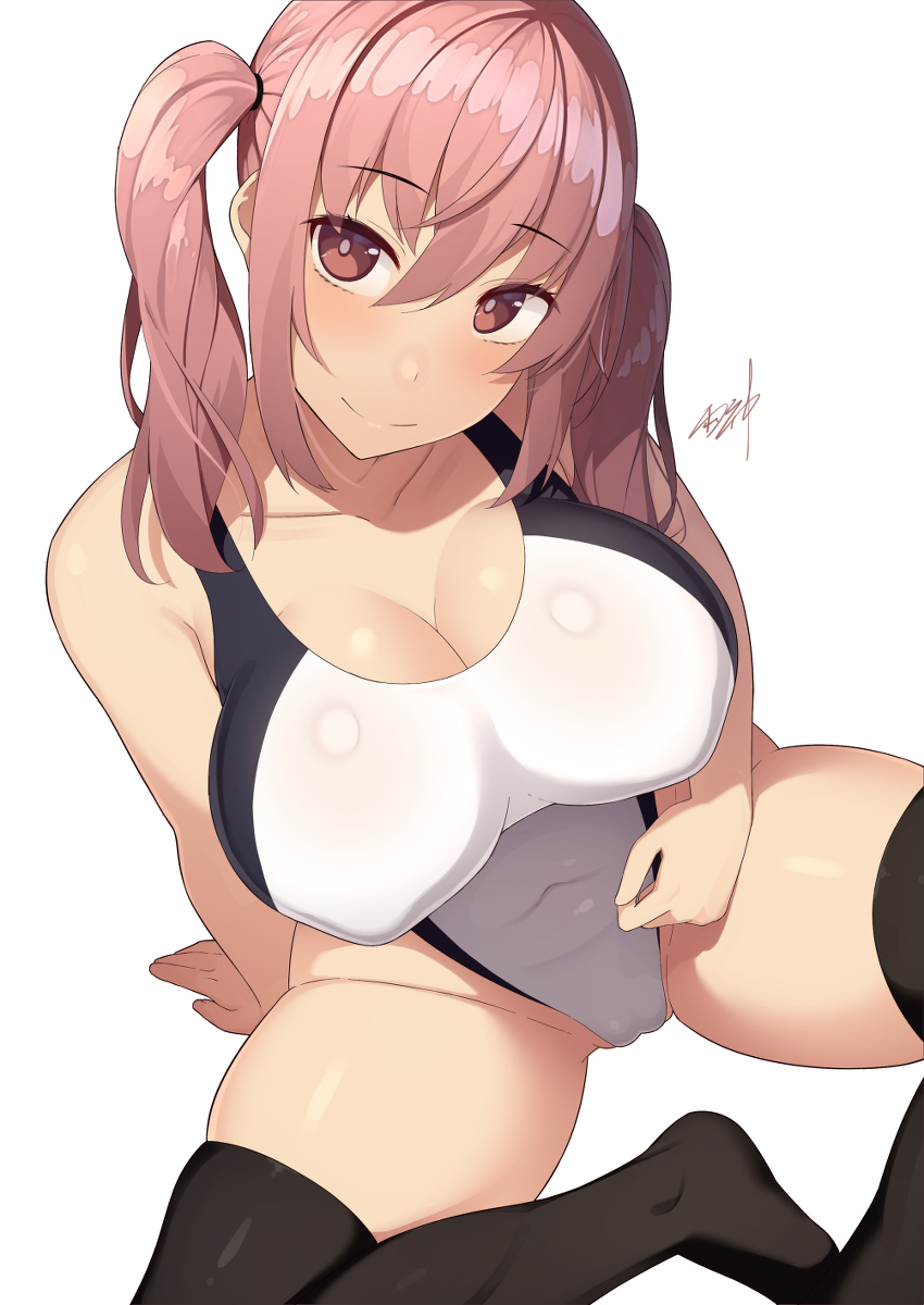 This is a pixiv picture whose title is 競泳水着ちゃん.