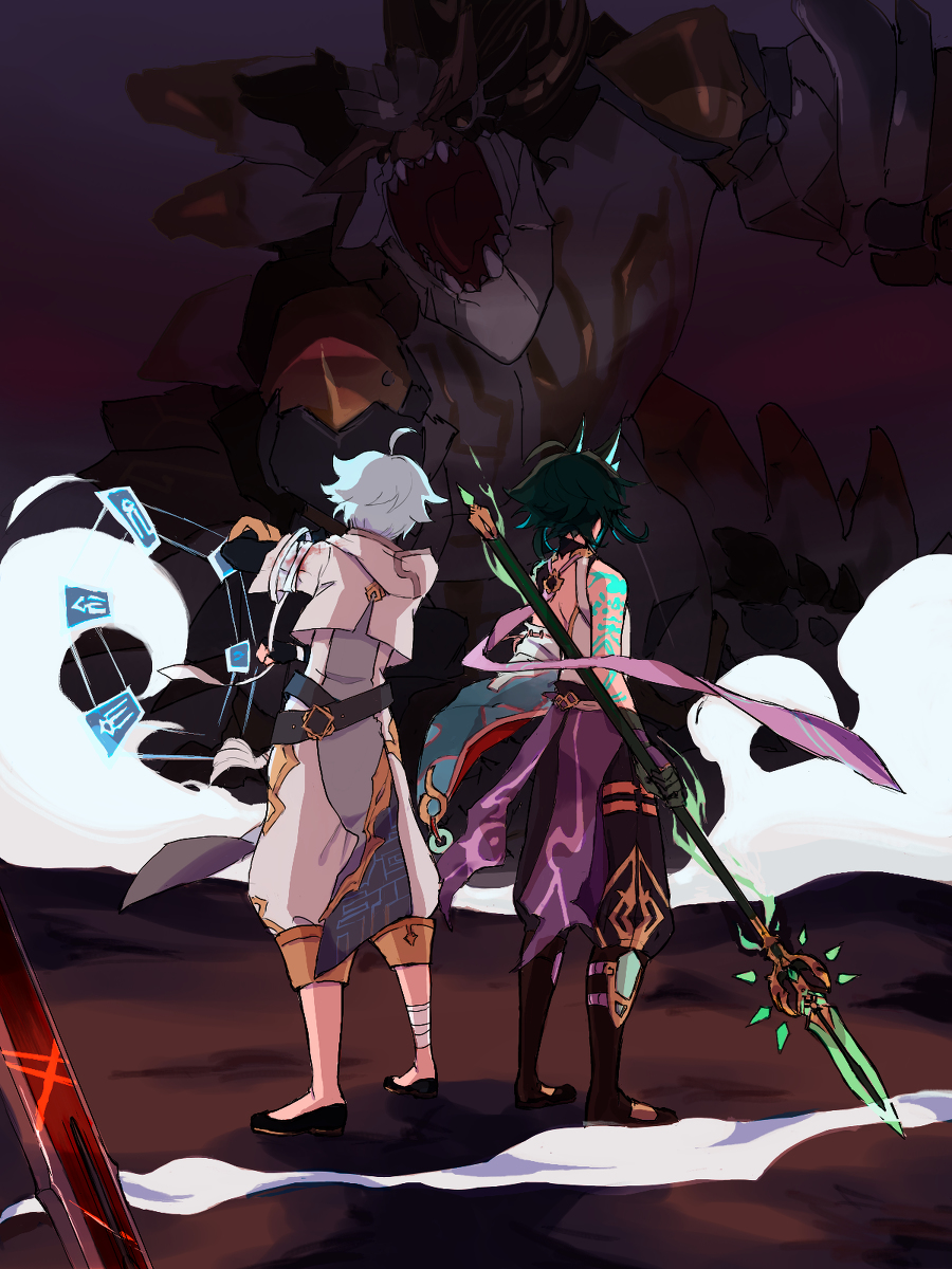 This is a pixiv picture whose title is 妖魔退治.