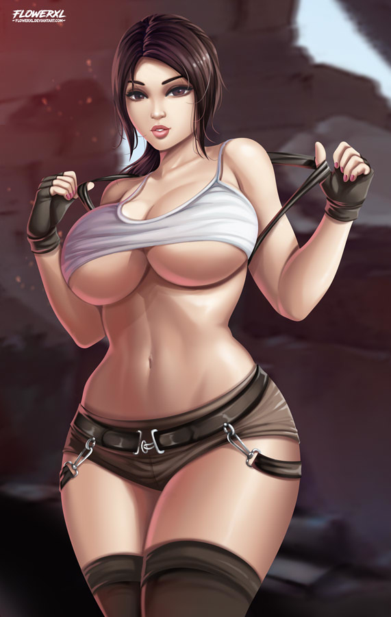 This is a pixiv picture whose title is Lara Croft.