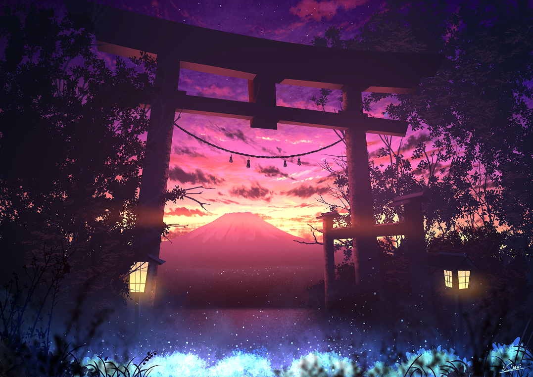 This is a pixiv picture whose title is 神域の入り口.