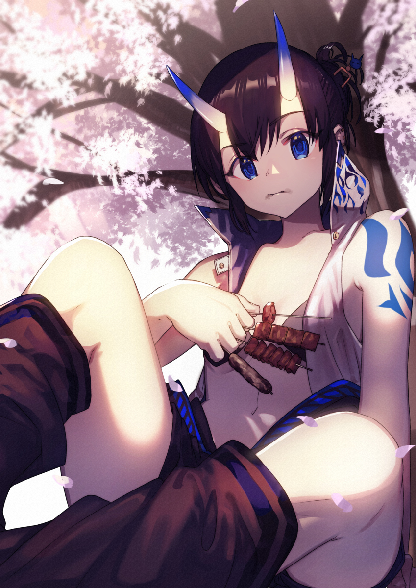 This is a pixiv picture whose title is 春は焼き鳥.