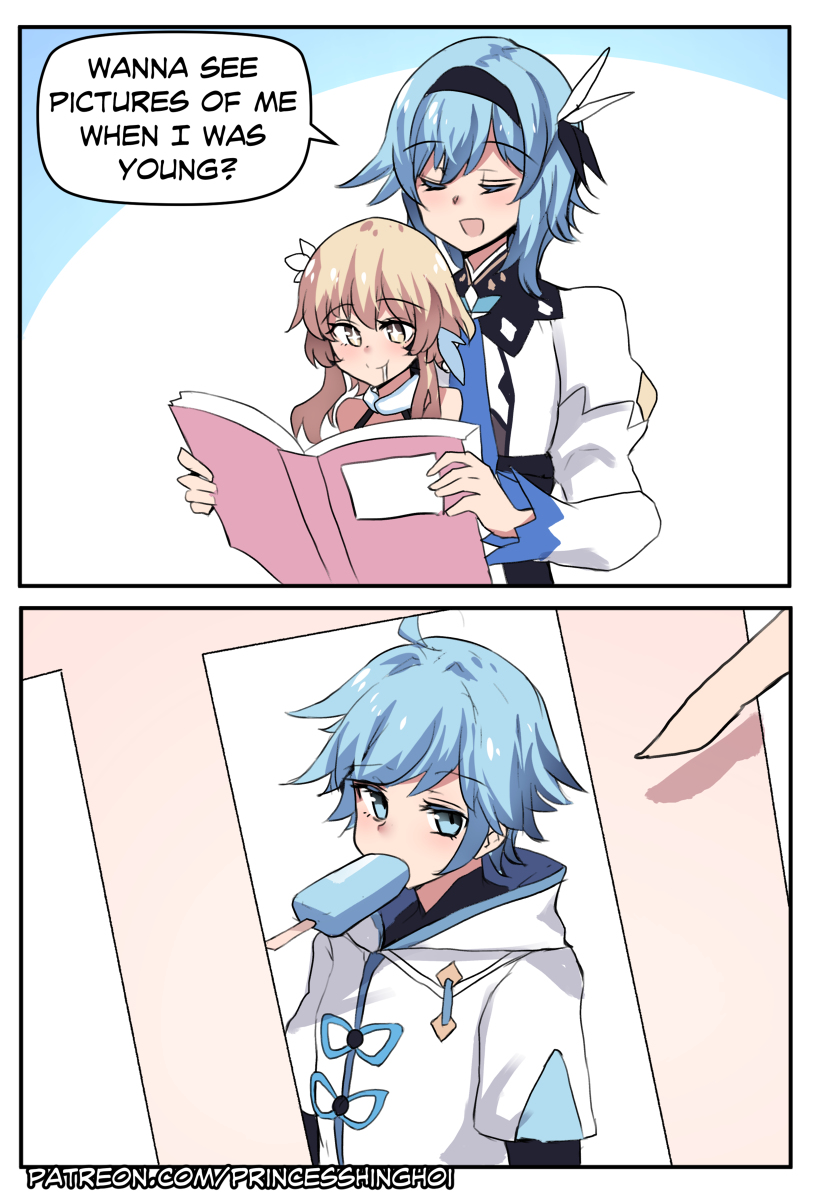 This is a pixiv picture whose title is Young Eula.