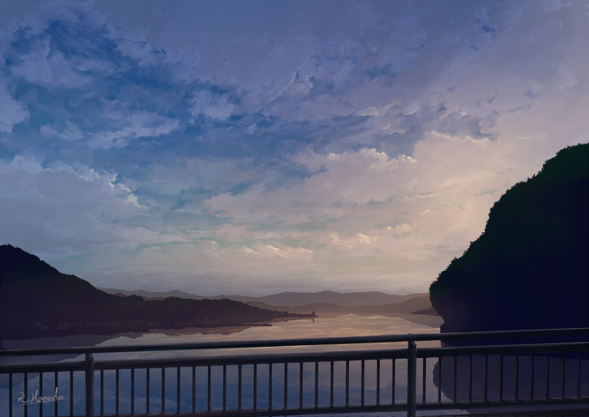 This is a pixiv picture whose title is 逃避行.