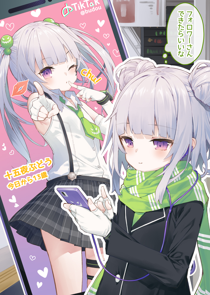 This is a pixiv picture whose title is 13歳になったので配信始めました.