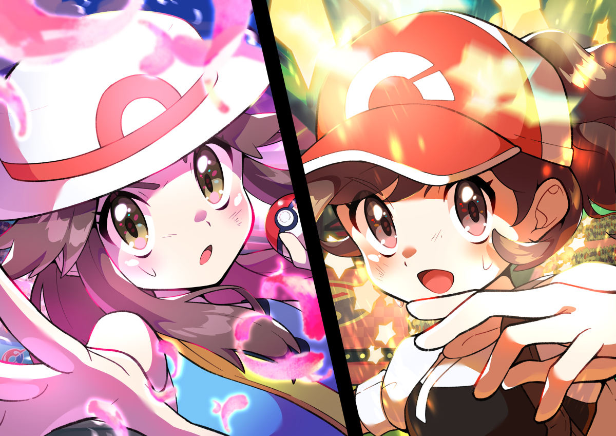 This is a pixiv picture whose title is リーフVSアユミ.