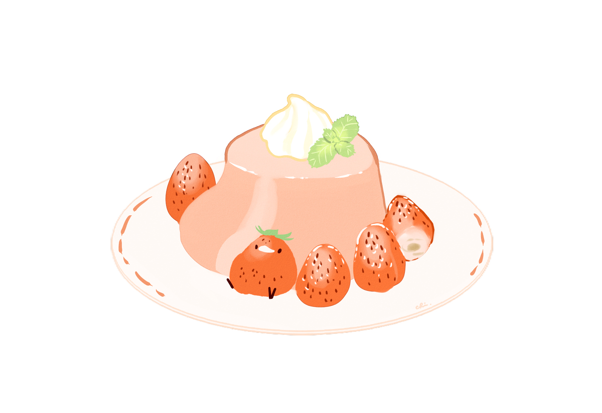 This is a pixiv picture whose title is いちごババロア.