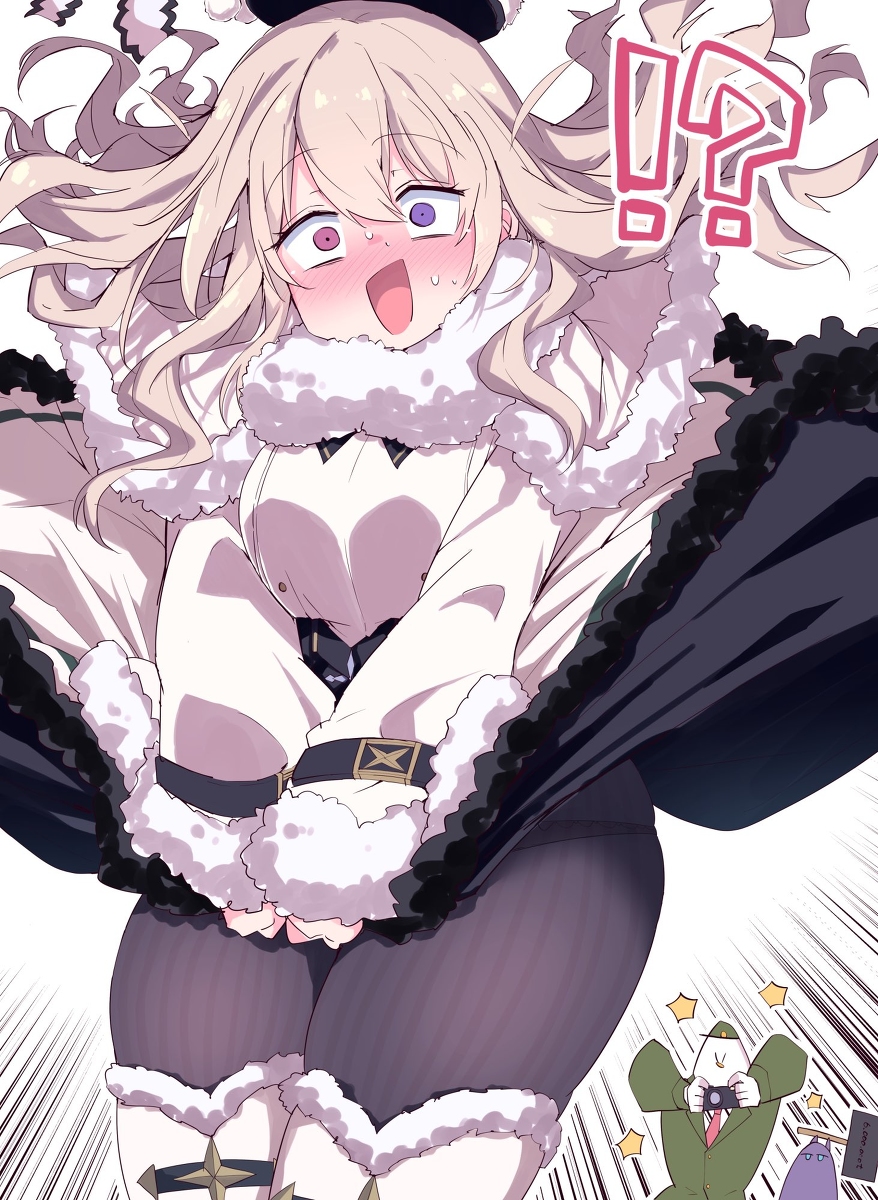 This is a pixiv picture whose title is ムルマンスクちゃん少女体型なのに太ももとお尻おっきくてすこ….