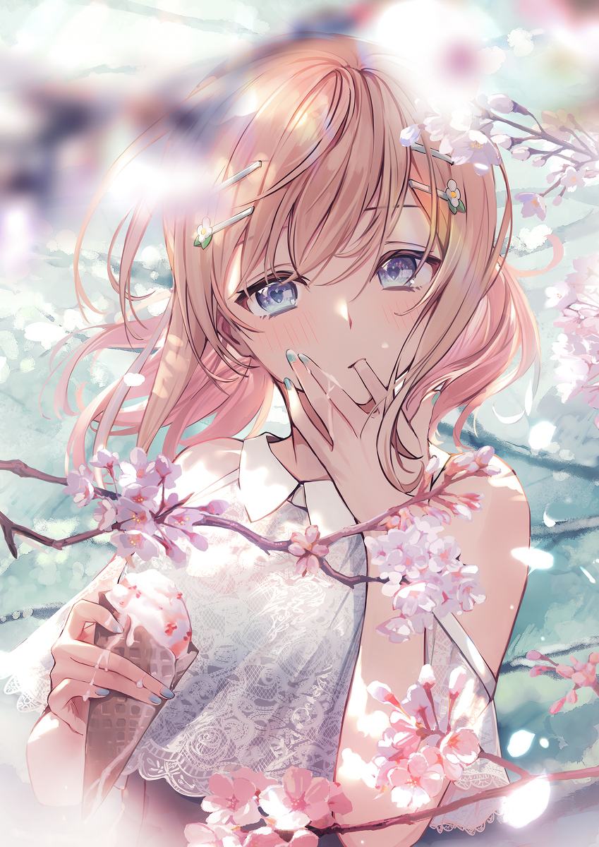 This is a pixiv picture whose title is 『はーい　笑顔くださーい』.