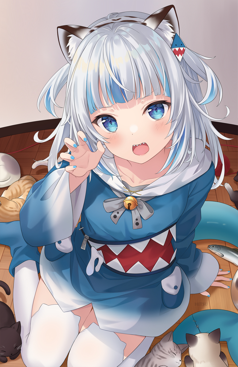 This is a pixiv picture whose title is Tiger Shark Gura.