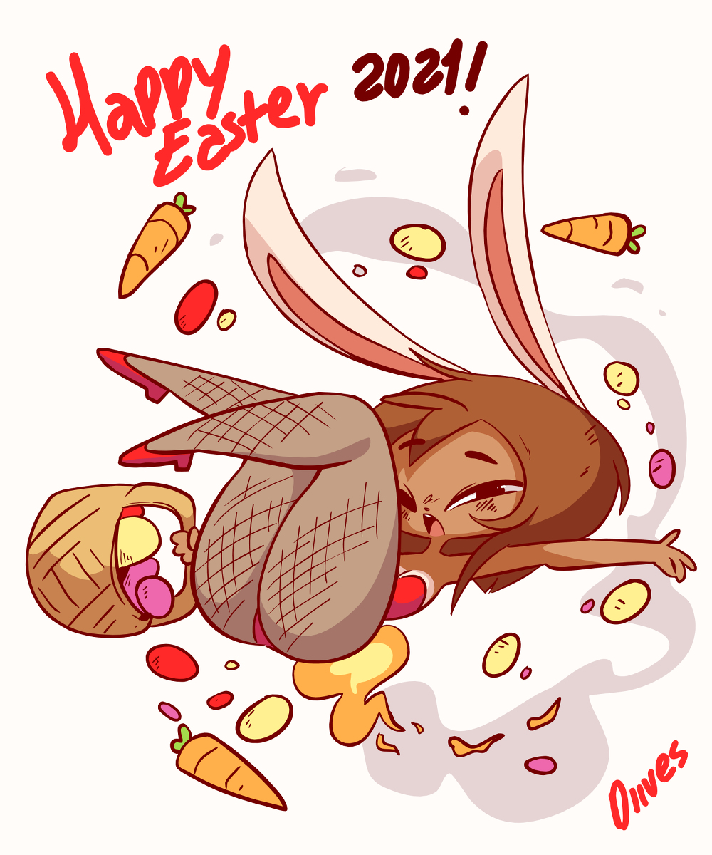 This is a pixiv picture whose title is Happy Easter 2021.