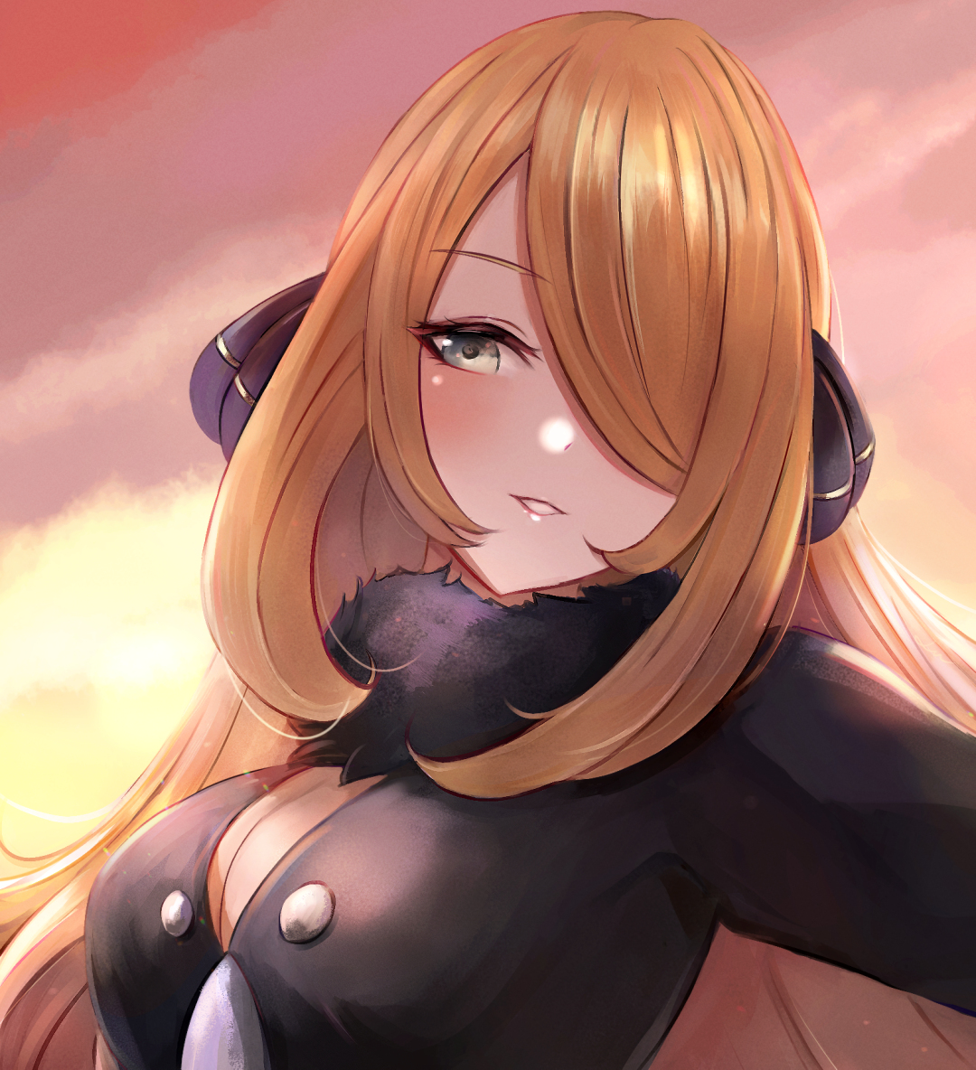 This is a pixiv picture whose title is Cynthia / シロナ.