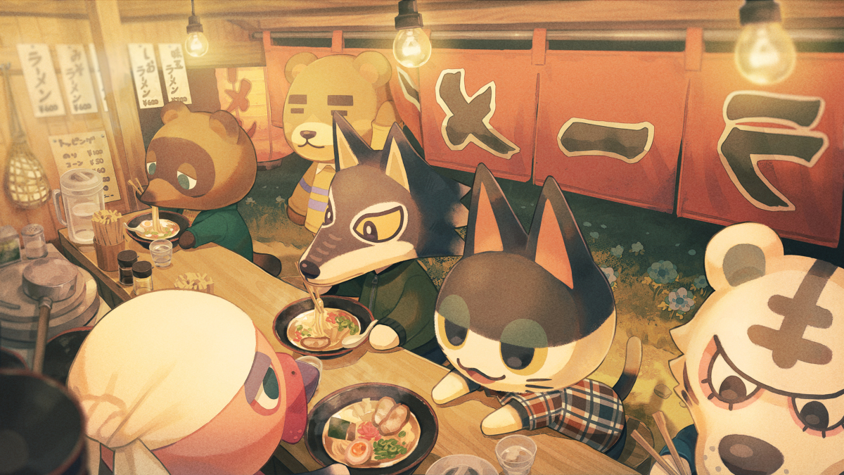 This is a pixiv picture whose title is ラーメン屋.