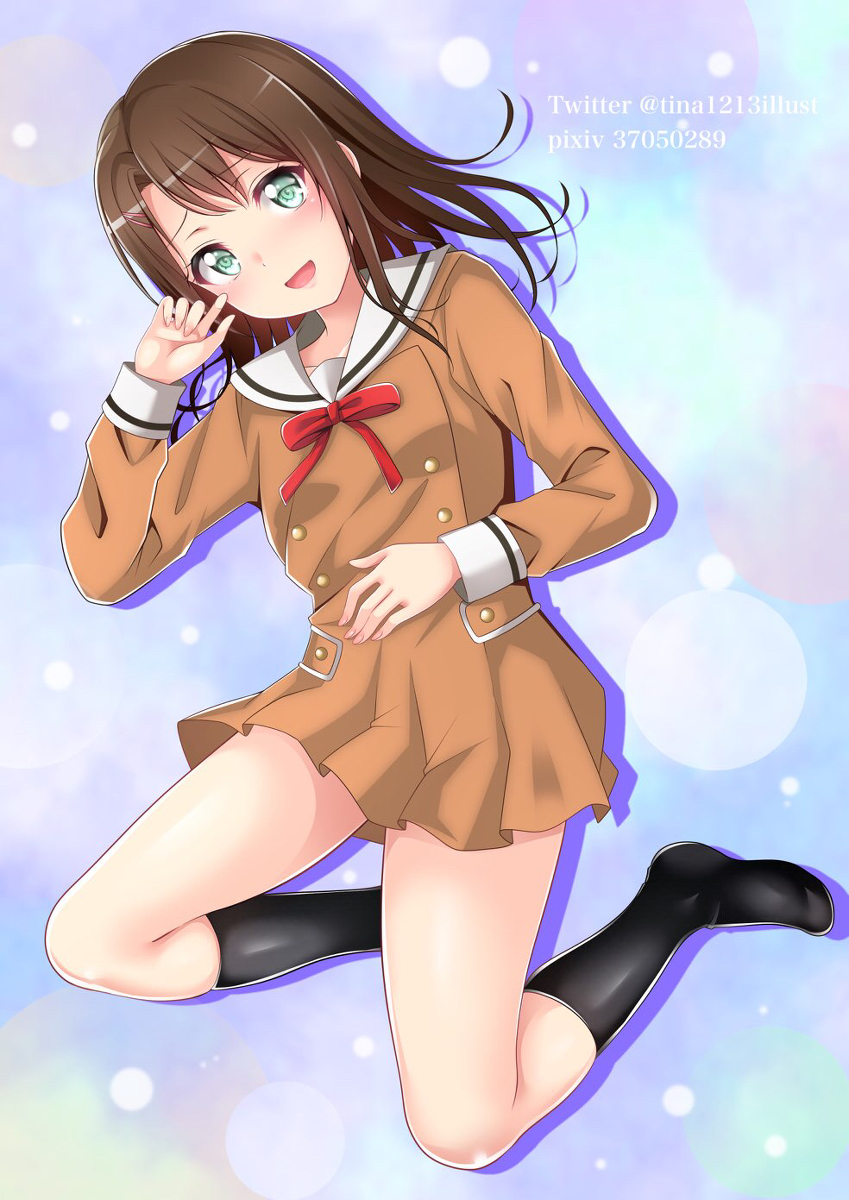 This is a pixiv picture whose title is 【制服】バンドリ 奥沢美咲.