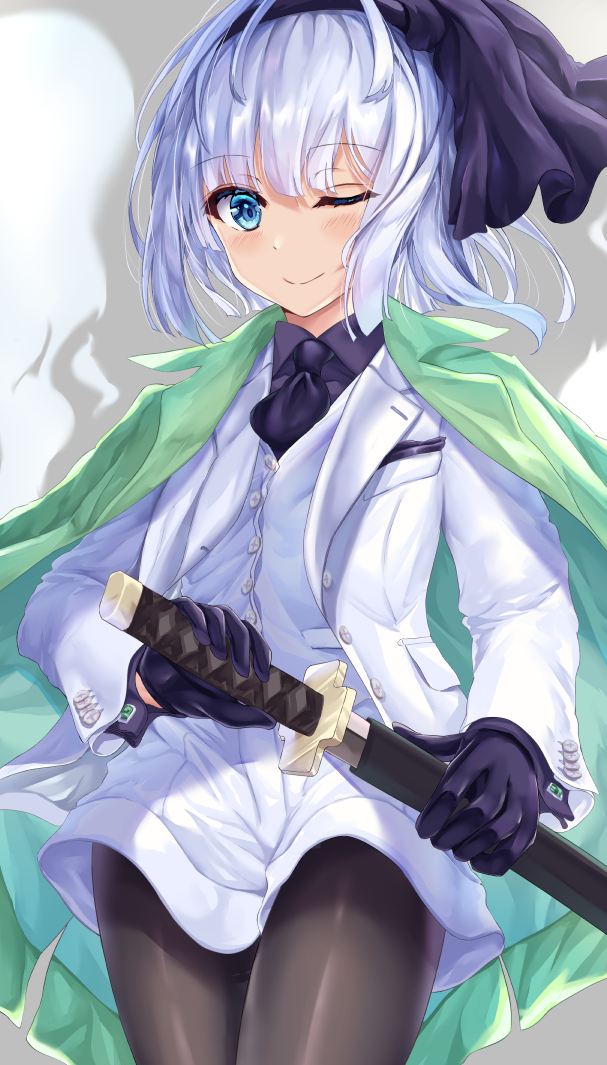 This is a pixiv picture whose title is スーツ妖夢ちゃん.