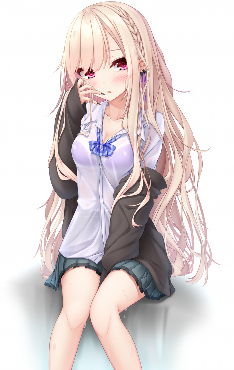 This is a pixiv picture whose title is 濡れJK.