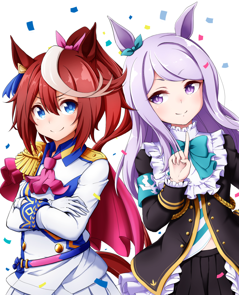 This is a pixiv picture whose title is テイオーとマックイーン.