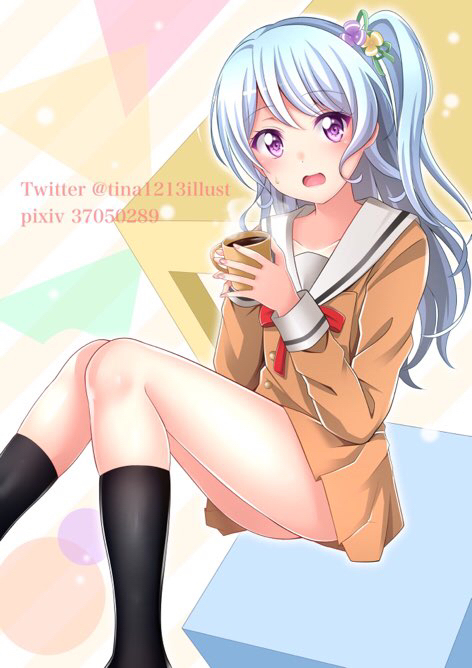 This is a pixiv picture whose title is 【制服】バンドリ 松原花音.