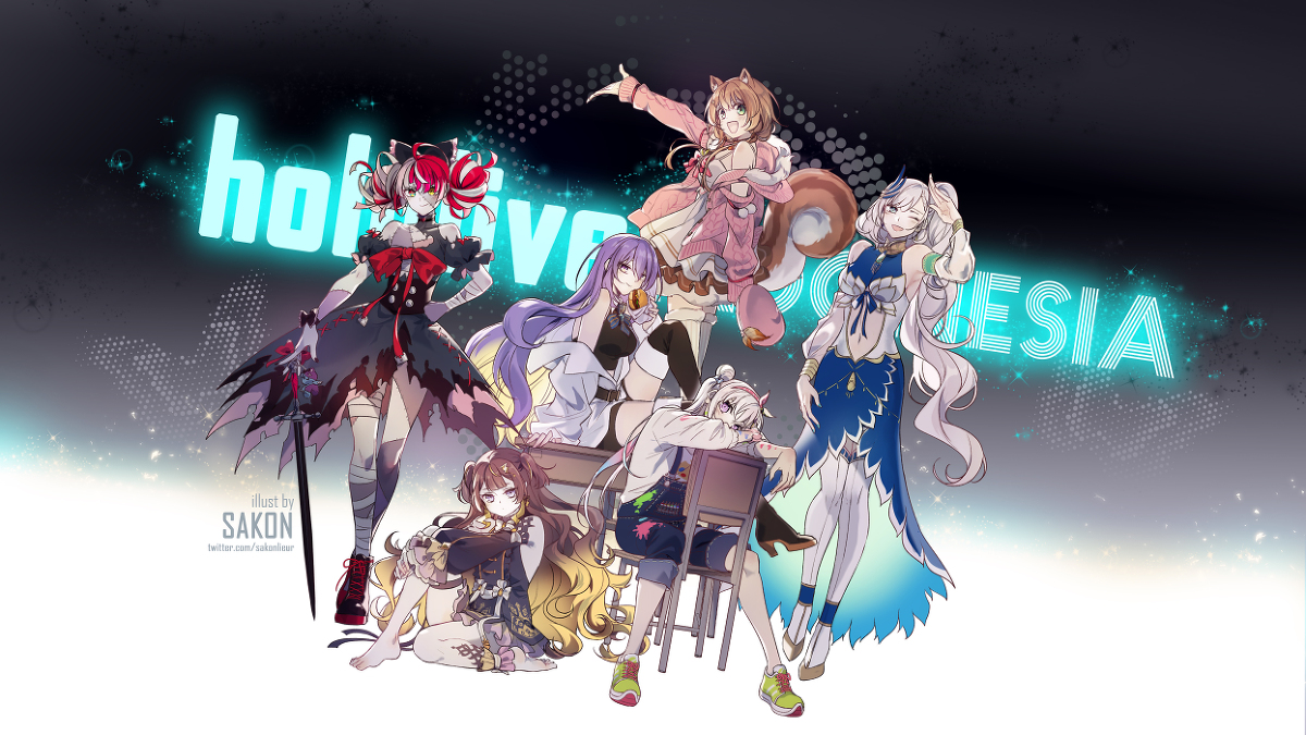 This is a pixiv picture whose title is HoloID 1st Anniversary.