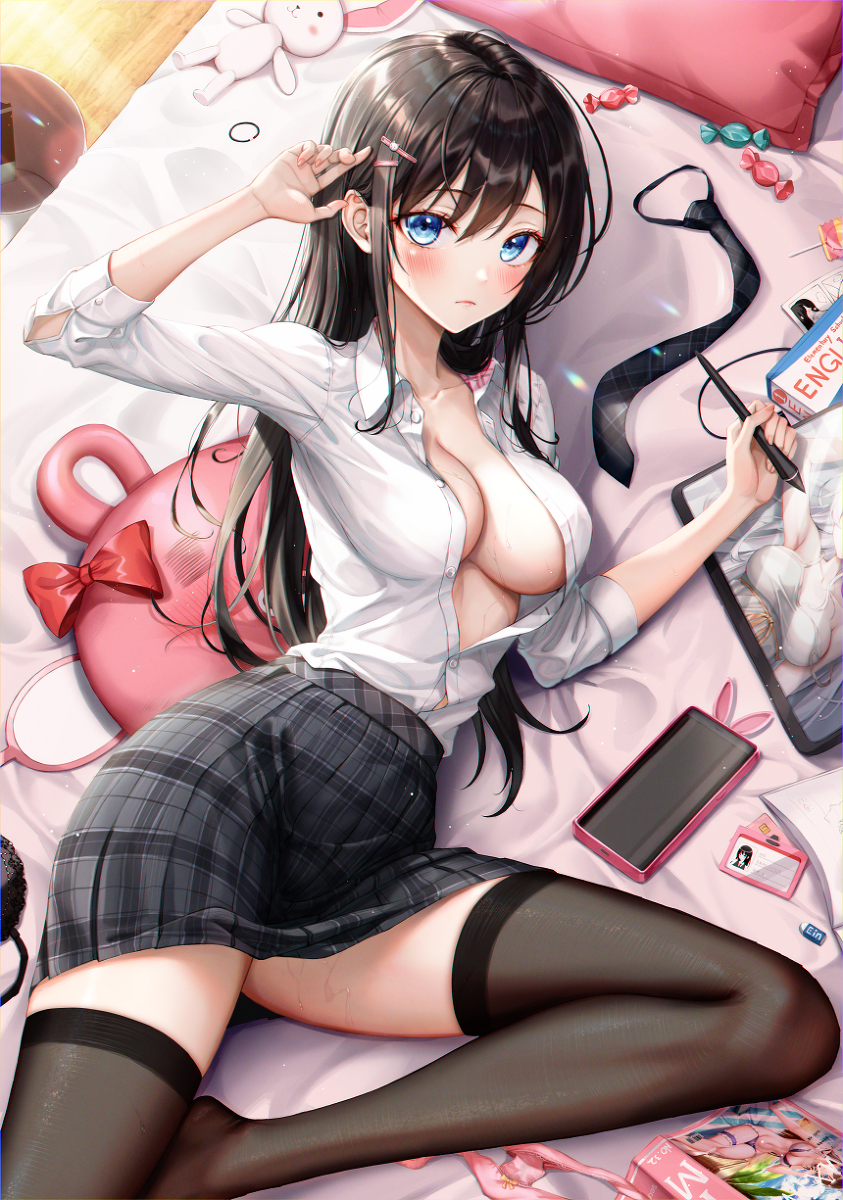 This is a pixiv picture whose title is 黒タイツ.