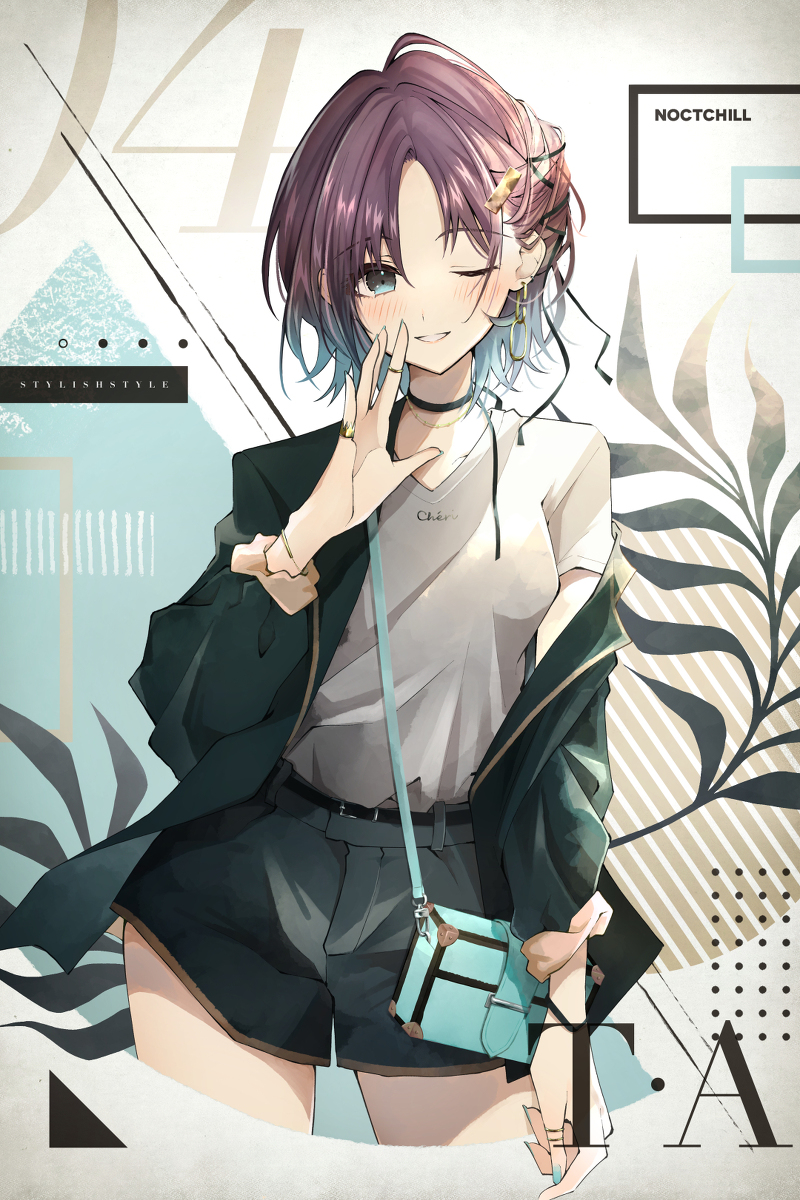 This is a pixiv picture whose title is おでかけスタイルなノクチル🛍④ 浅倉透.