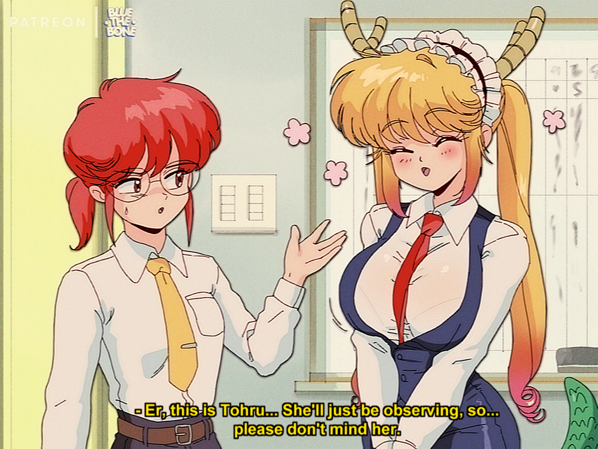 This is a pixiv picture whose title is Bring Your Dragon Maid to Work!.