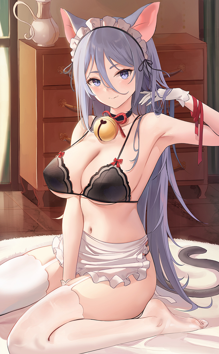 This is a pixiv picture whose title is 猫メイド(2).